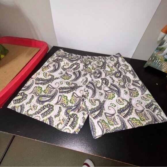 Boden Women’s 14 Shorts Paisley Green Blue Pink Multicolor Design Pockets Boho - Picture 6 of 7